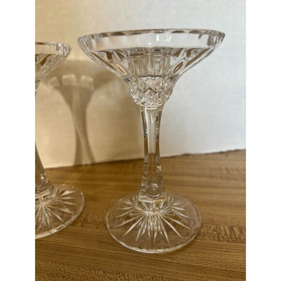 2 Nachtmann Bleikristal Candliere 6" Candle Stick Holders King Edward Pattern - Picture 2 of 15